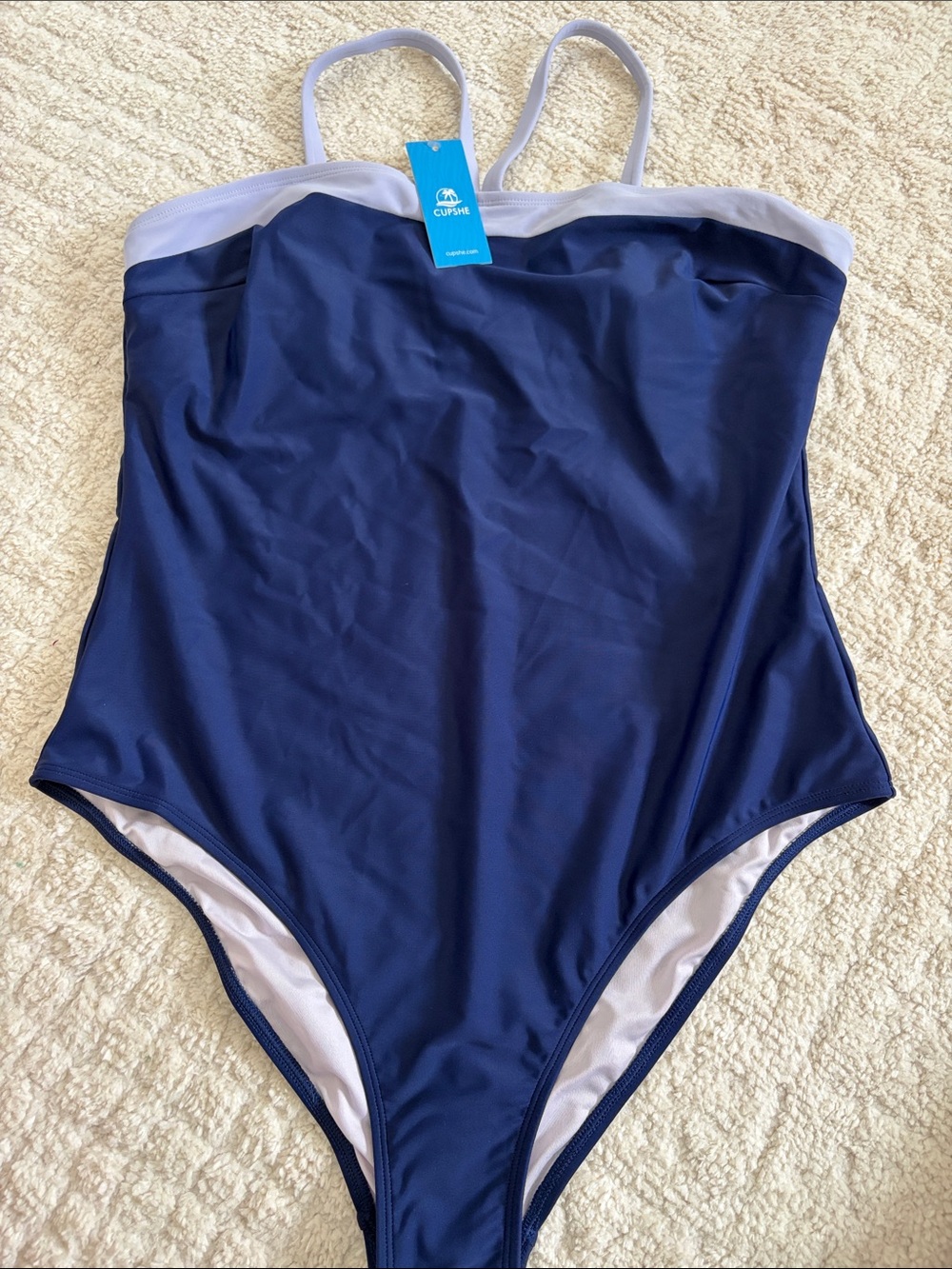 Cupshe purple One-Piece Swimsuit with Light purple Trim - NEVER WORN
